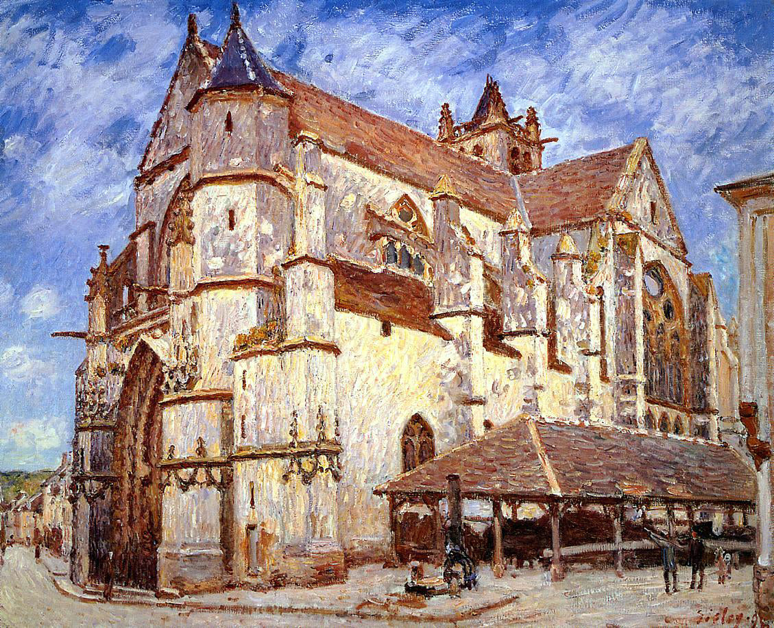  Alfred Sisley The Church at Moret, Afternoon - Hand Painted Oil Painting