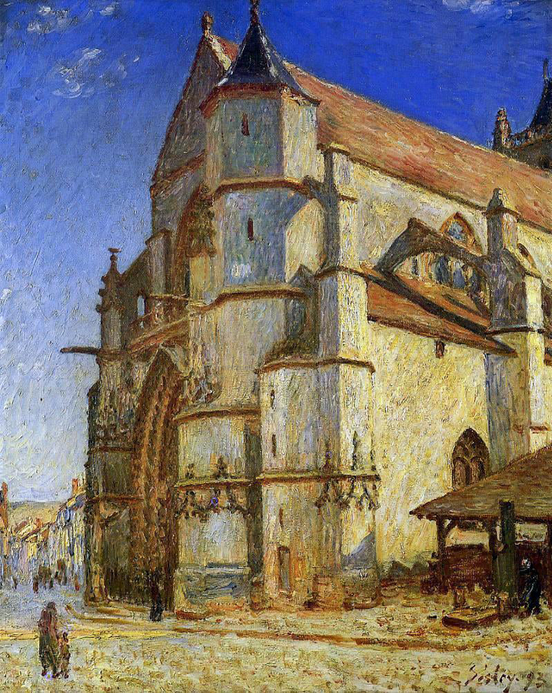Alfred Sisley The Church at Moret in Morning Sun - Hand Painted Oil Painting