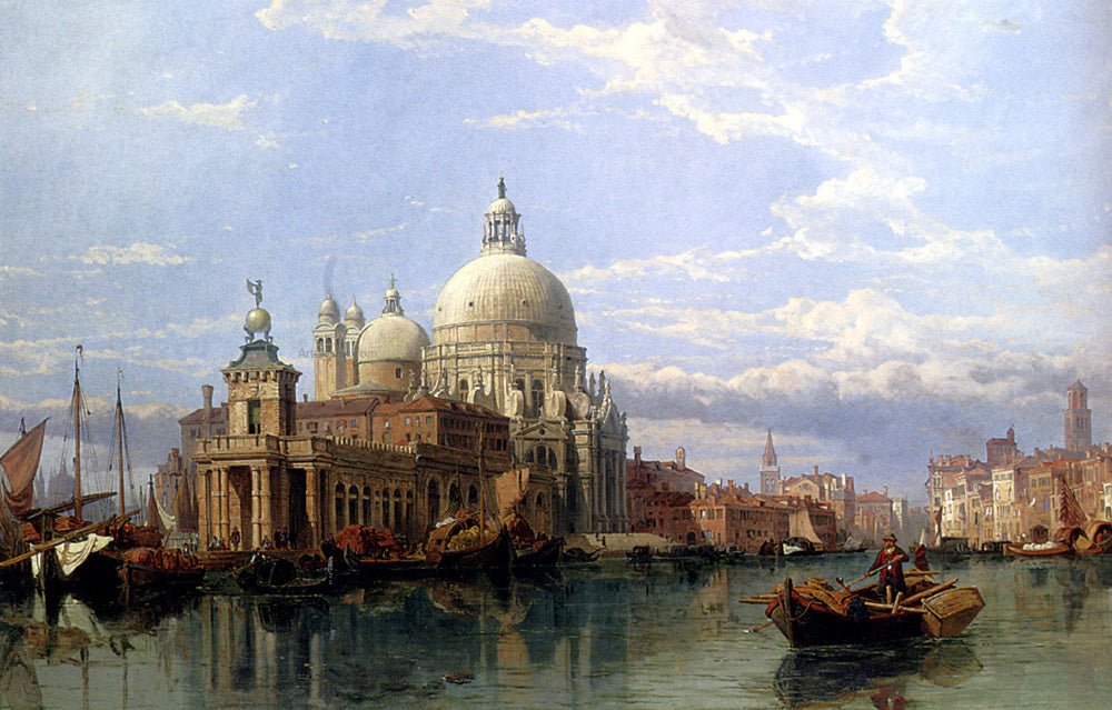  George Clarkson Stanfield Church of Santa Maria Della Salute, Venice - Hand Painted Oil Painting