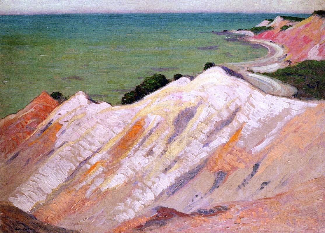  Arthur Wesley Dow The Clay Cliff, Gay Head, Massachusetts - Hand Painted Oil Painting