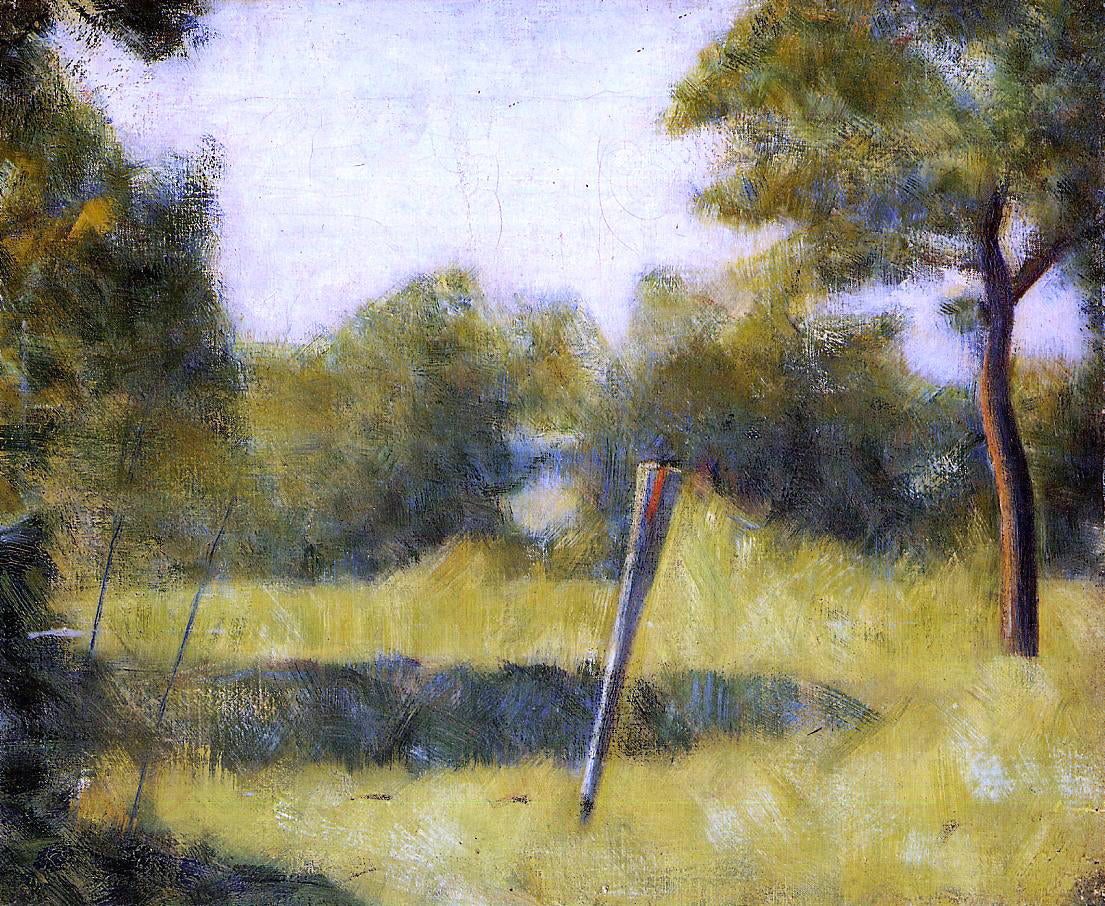 Georges Seurat The Clearing (also known as Landscape with a Stake) - Hand Painted Oil Painting