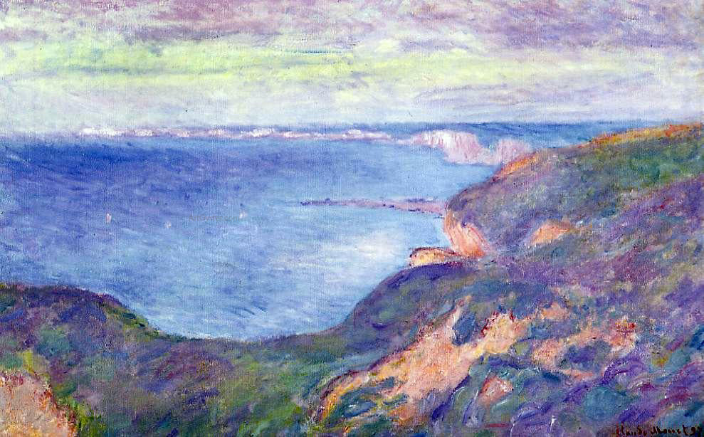 Claude Oscar Monet The Cliff near Dieppe - Hand Painted Oil Painting