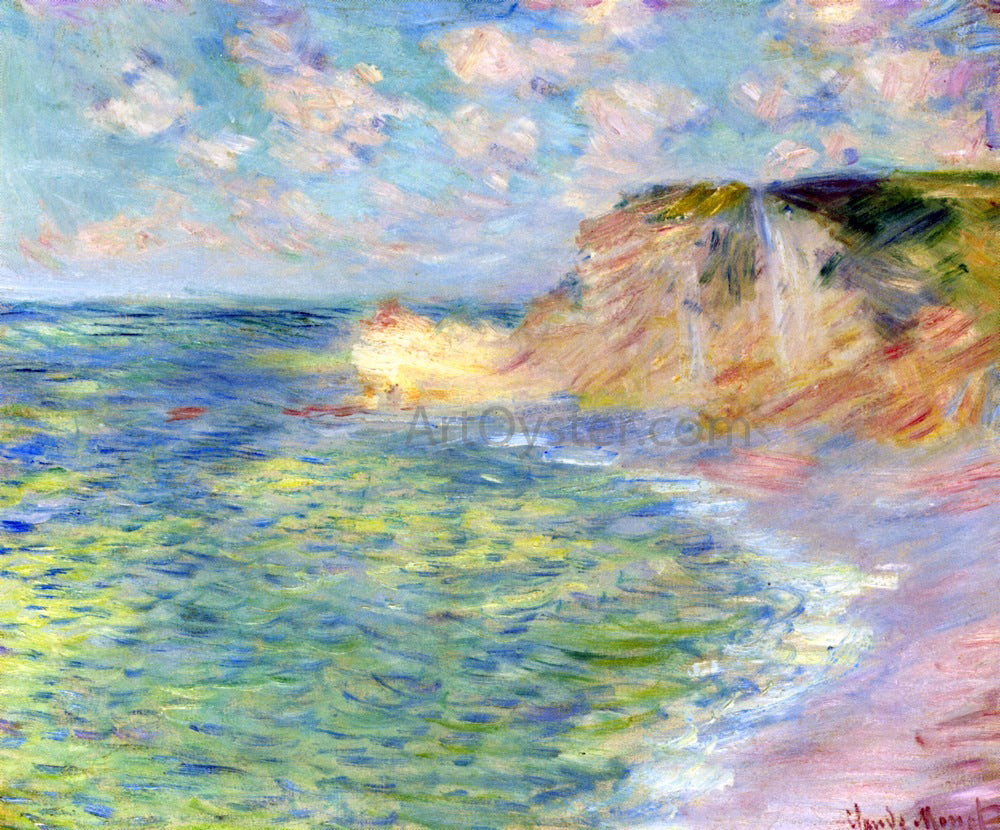 Claude Oscar Monet The Cliffs at Amont - Hand Painted Oil Painting