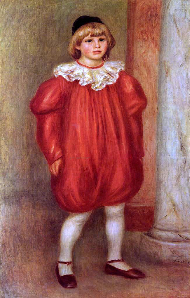 Pierre Auguste Renoir The Clown (also known as Claude Ranoir in Clown Costume) - Hand Painted Oil Painting