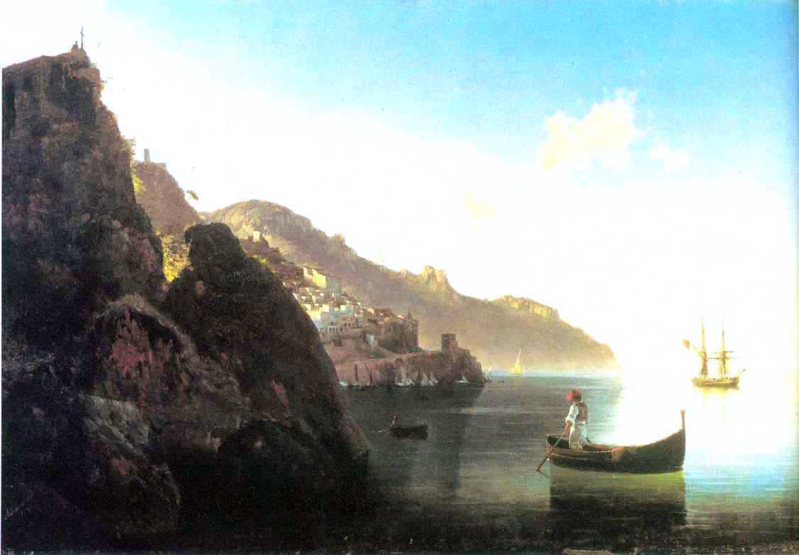 Ivan Constantinovich Aivazovsky The Coast at Amalfi - Hand Painted Oil Painting