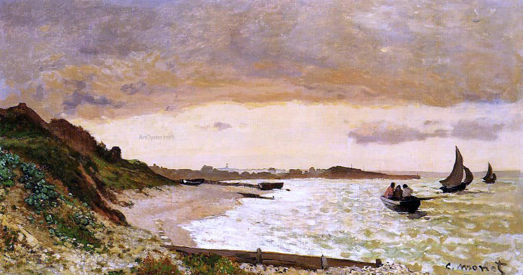 Claude Oscar Monet The Coast at Sainte-Adresse - Hand Painted Oil Painting