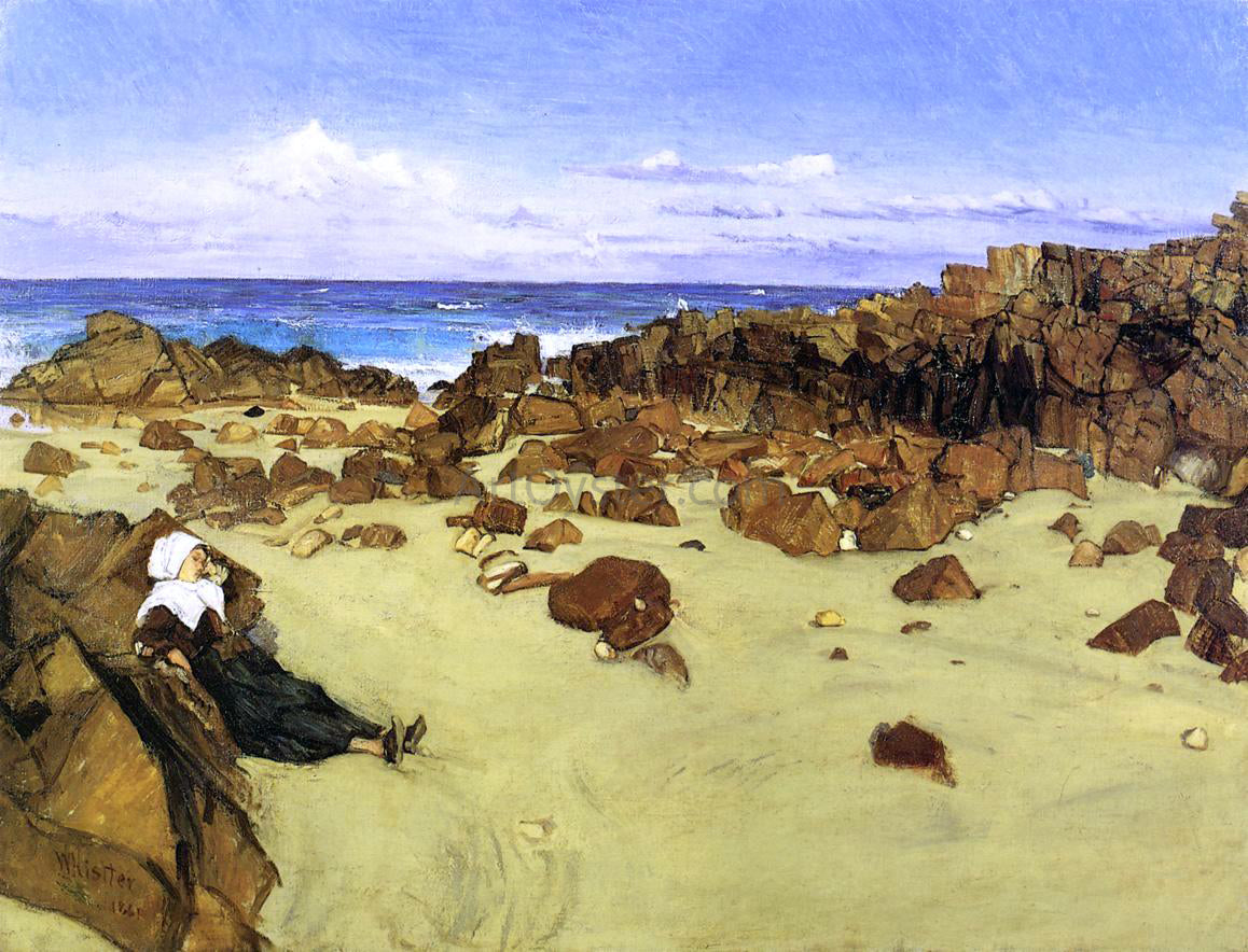 James McNeill Whistler The Coast of Brittany (also known as Alone with the Tide) - Hand Painted Oil Painting