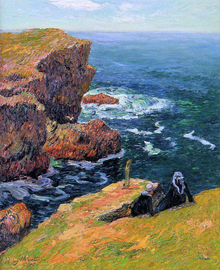 Henri Moret The Coast of Moelan - Hand Painted Oil Painting