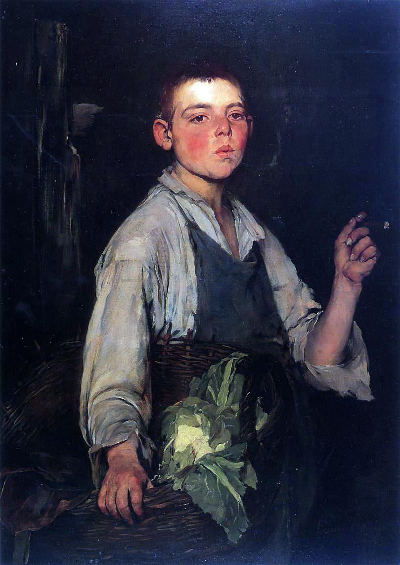 Frank Duveneck The Cobbler's Apprentice - Hand Painted Oil Painting