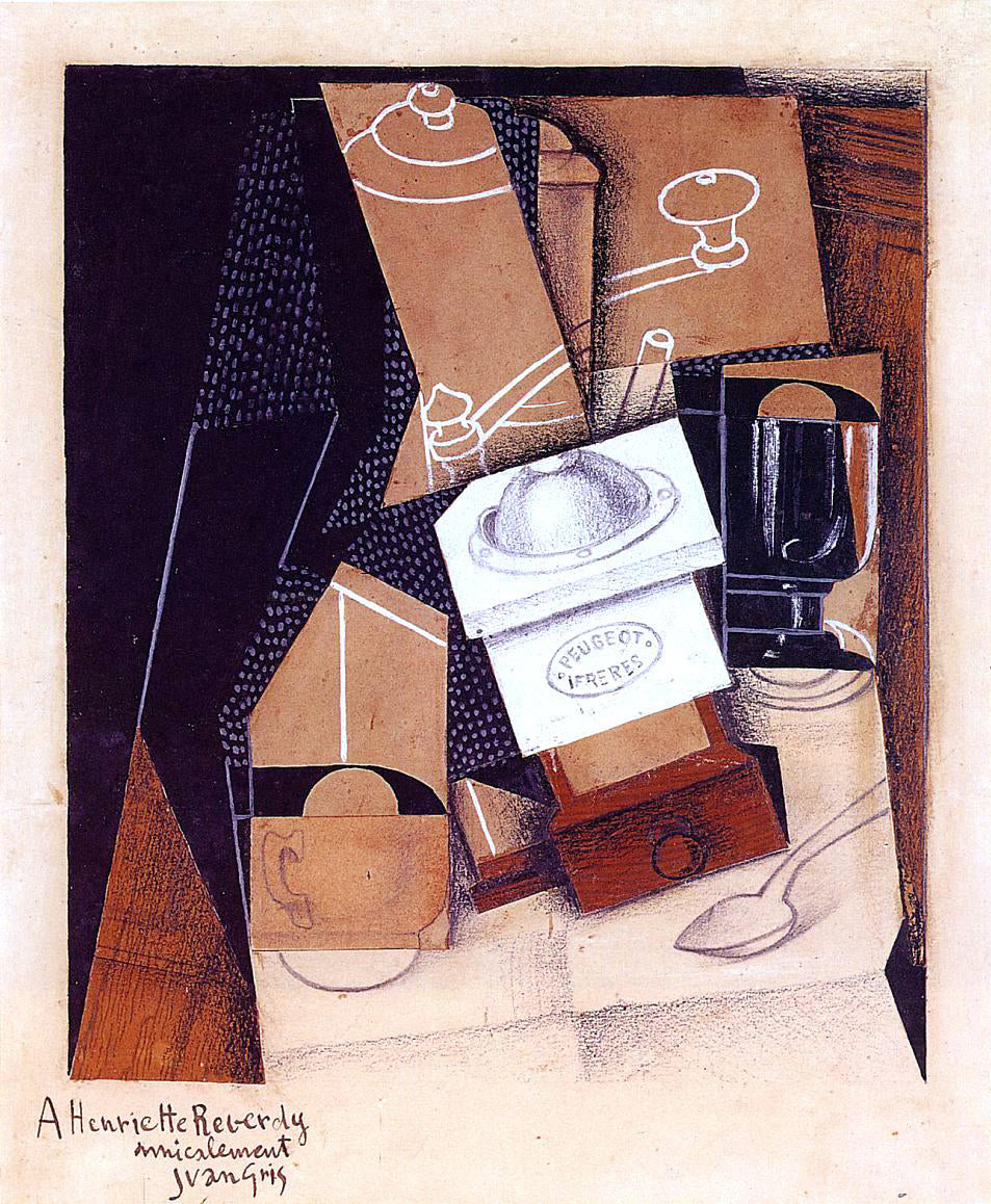 Juan Gris The Coffee Grinder - Hand Painted Oil Painting