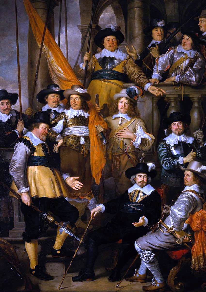 Govert Teunisz Flinck The Company of Captain Albert Bas and Lieutenant Lucas Conijn - Hand Painted Oil Painting