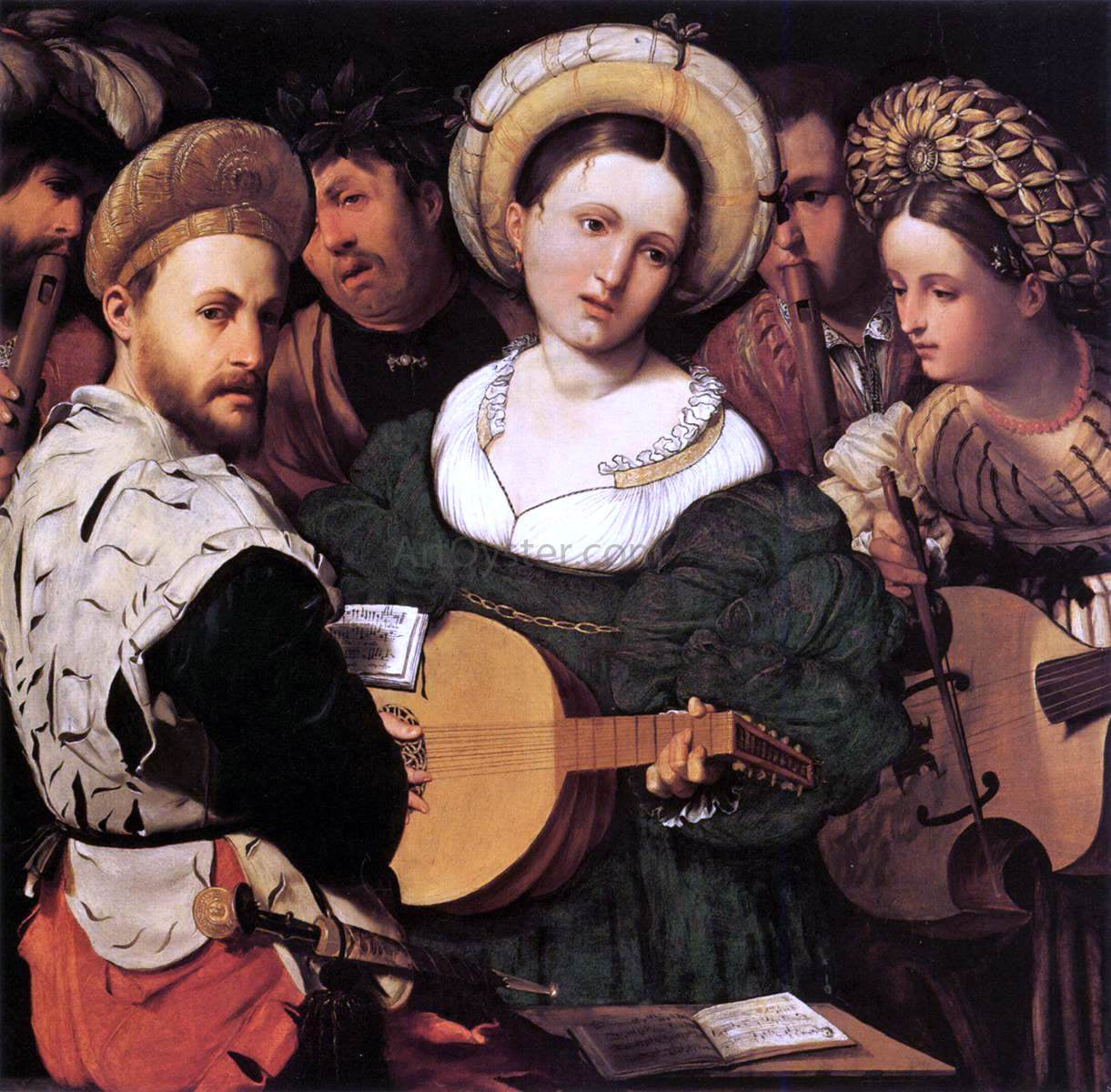 Callisto Piazza Da Lodi The Concert - Hand Painted Oil Painting