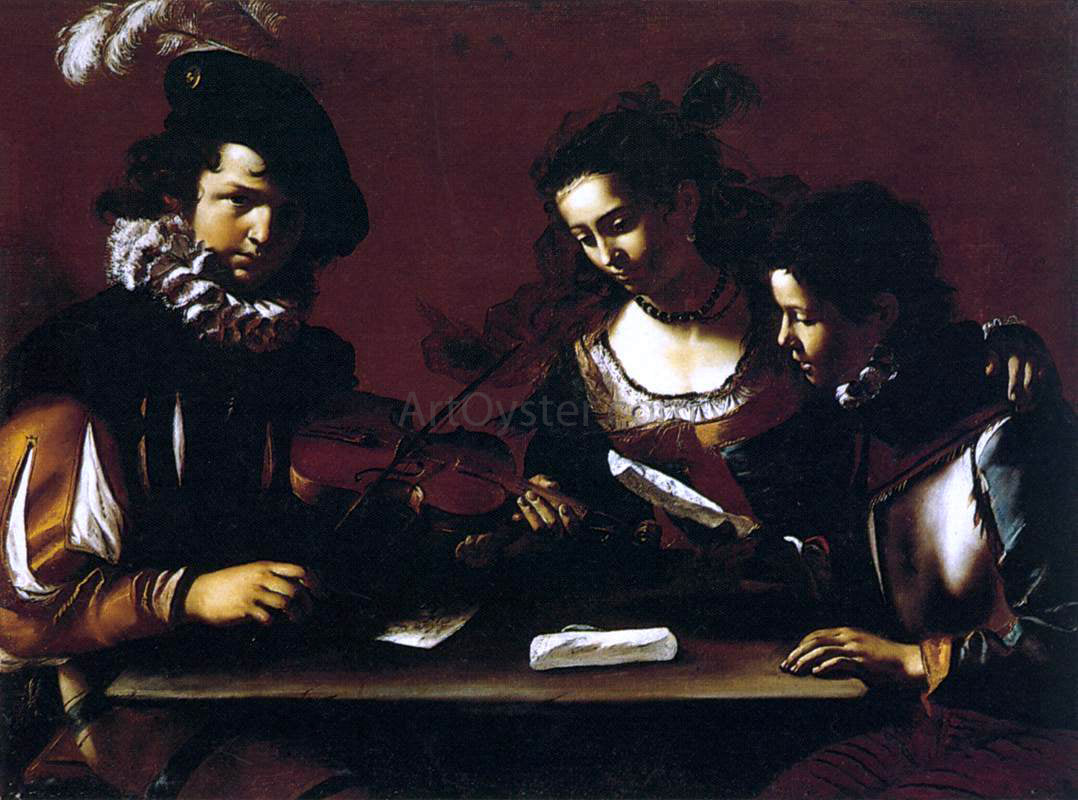 Mattia Preti The Concert - Hand Painted Oil Painting