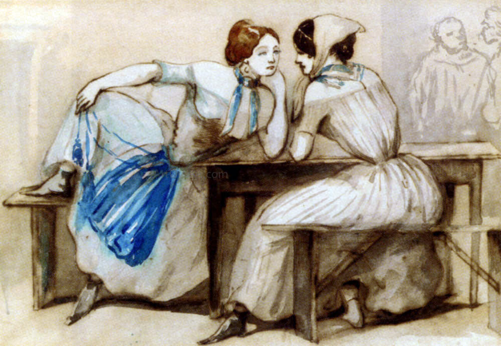 Constantin Guys The confidantes - Hand Painted Oil Painting