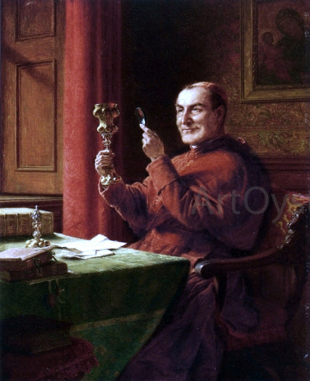 Eduard Von Grutzner The Connoisseur - Hand Painted Oil Painting