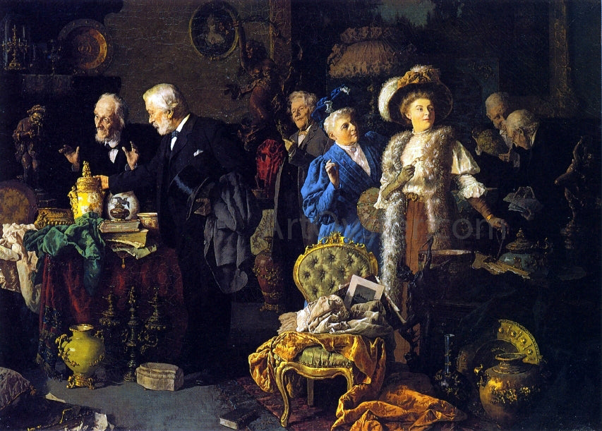 Louis C Moeller The Connoisseurs - Hand Painted Oil Painting