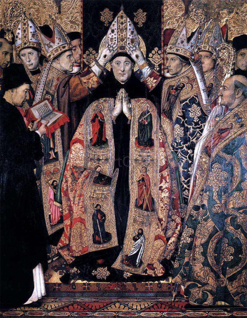 Jaume Huguet The Consecration of St Augustine - Hand Painted Oil Painting