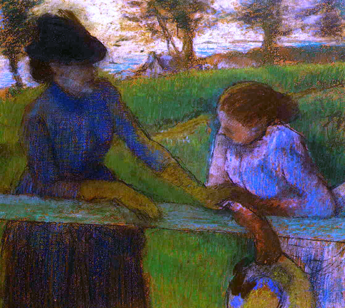  Edgar Degas The Conversation - Hand Painted Oil Painting