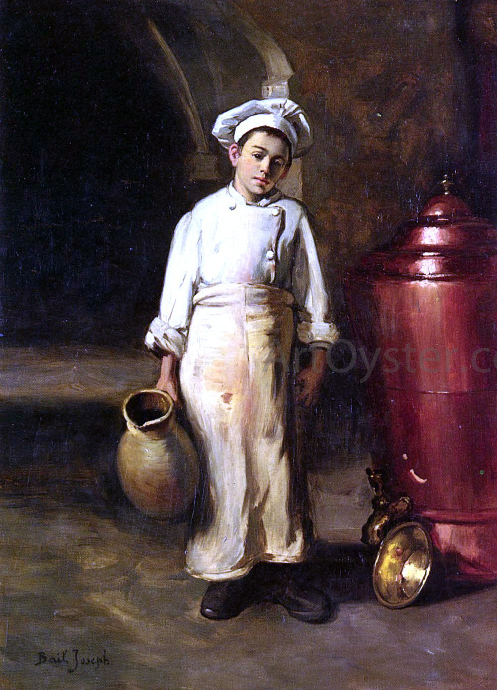 Claude Joseph Bail The Cook's Helper - Hand Painted Oil Painting