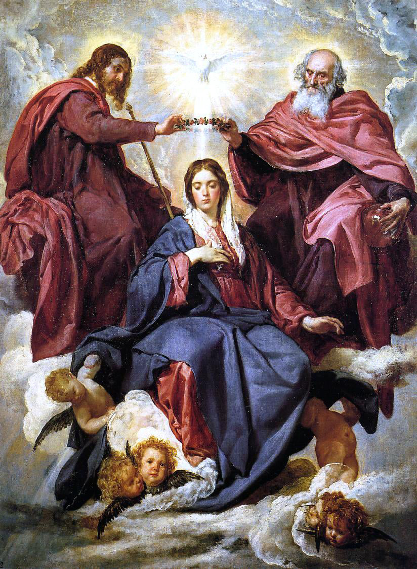 Diego Velazquez The Coronation of the Virgin - Hand Painted Oil Painting