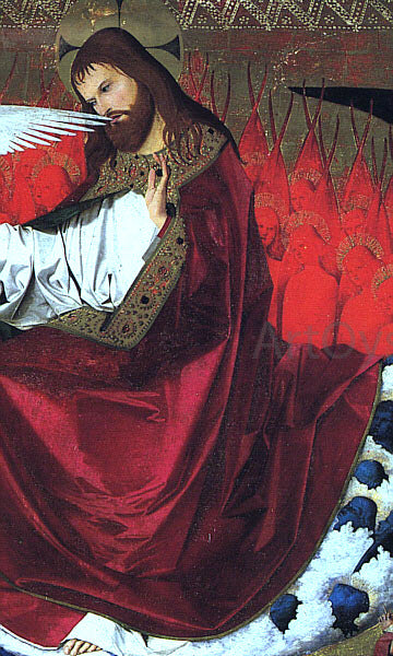 Enguerrand Charonton The Coronation of the Virgin, detail: Jesus - Hand Painted Oil Painting