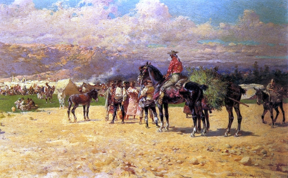 Baldomero Galofre Y Gimemez The Country Fair - Hand Painted Oil Painting