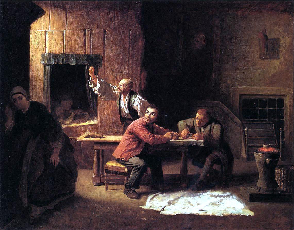 Eastman Johnson The Counterfeiters - Hand Painted Oil Painting