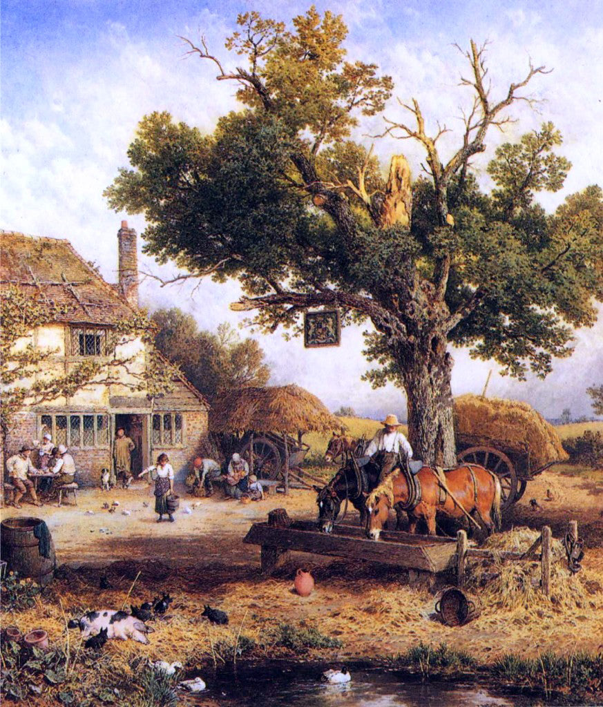  Myles Birket Foster The Country Inn - Hand Painted Oil Painting