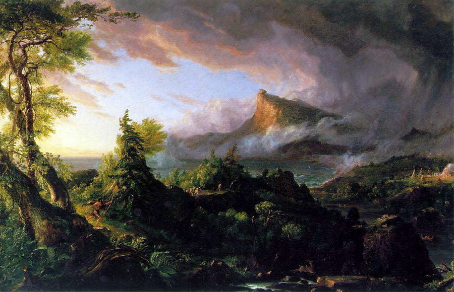 Thomas Cole The Course of the Empire: The Savage State - Hand Painted Oil Painting