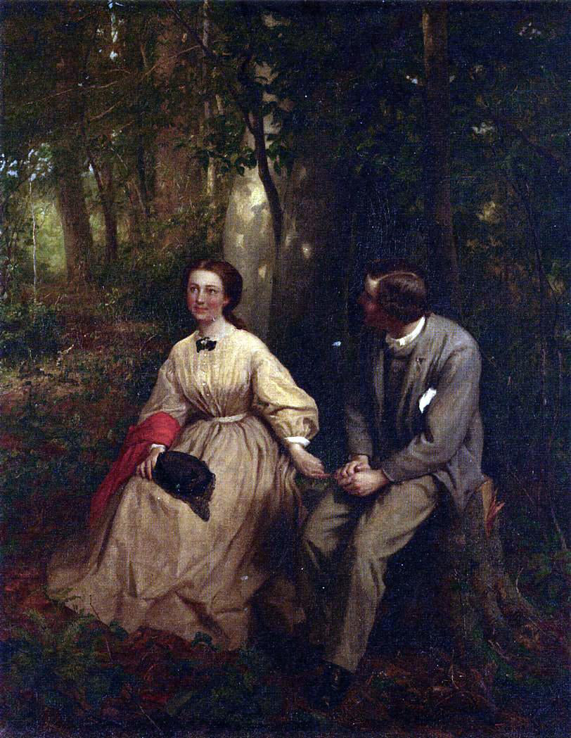 George Cochran Lambdin The Courtship - Hand Painted Oil Painting