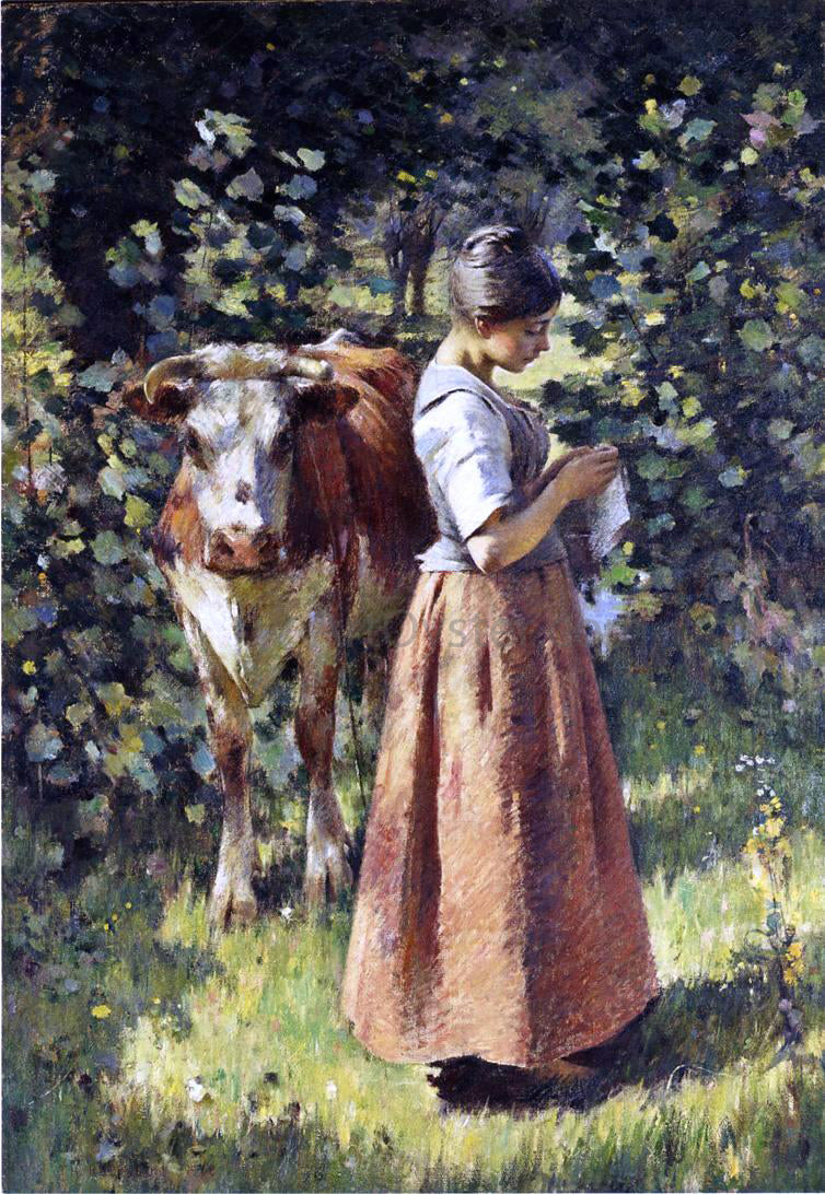  Theodore Robinson The Cowherd - Hand Painted Oil Painting