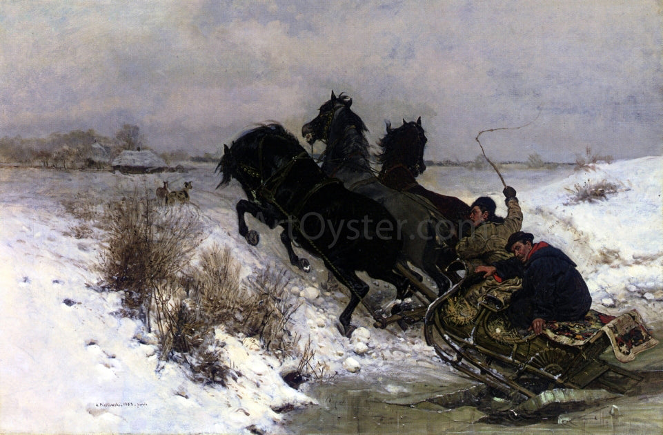 Antoni Piotrowski The Cracked Ice - Hand Painted Oil Painting