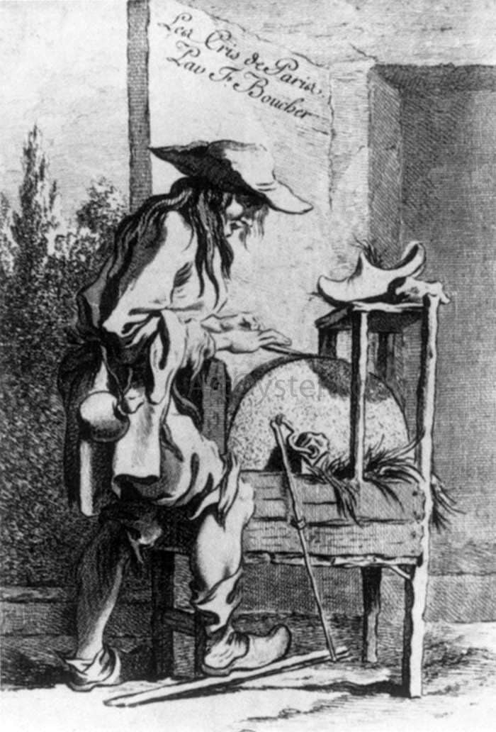 Simon Francois Ravenet The Cries of Paris: Knife Grinder - Hand Painted Oil Painting