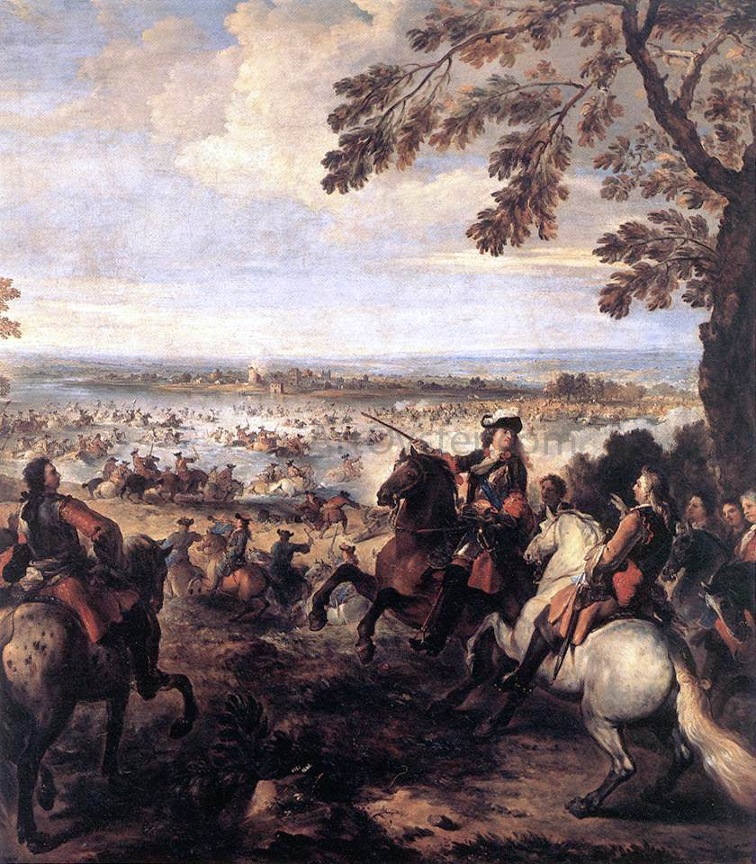 Joseph Parrocel The Crossing of the Rhine by the Army of Louis XIV, 1672 - Hand Painted Oil Painting