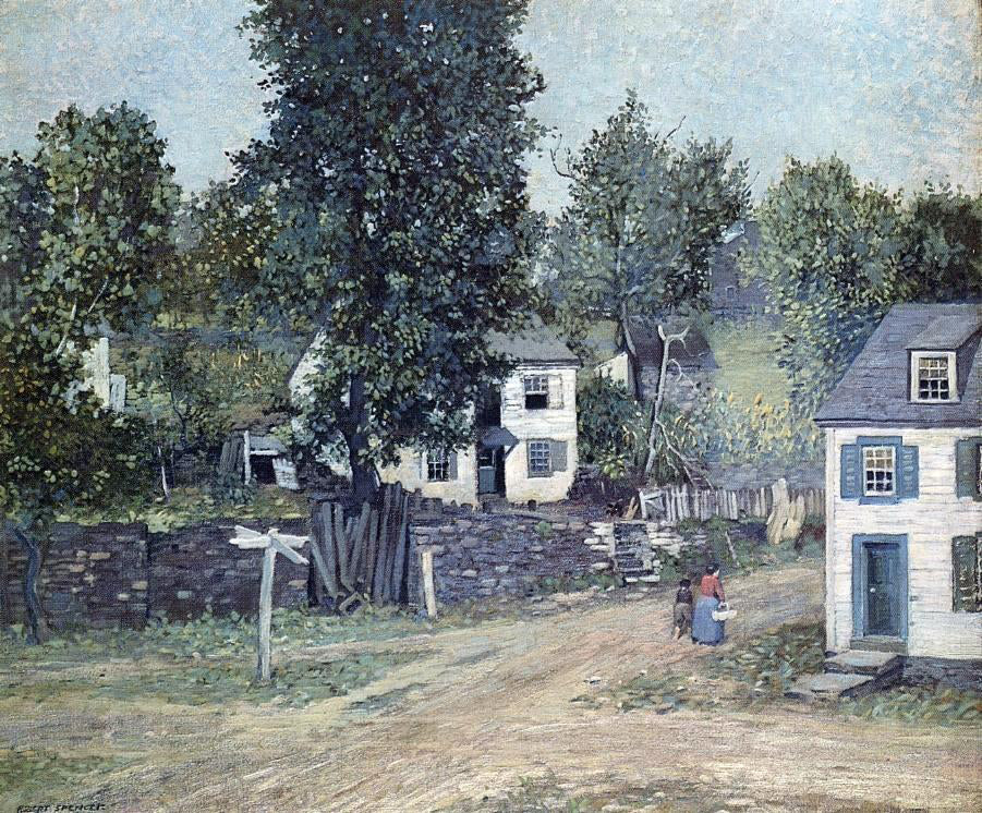 Robert Spencer The Crossroads - Hand Painted Oil Painting