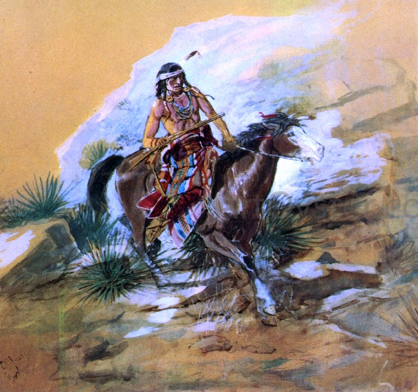  Charles Marion Russell The Crow Scout - Hand Painted Oil Painting