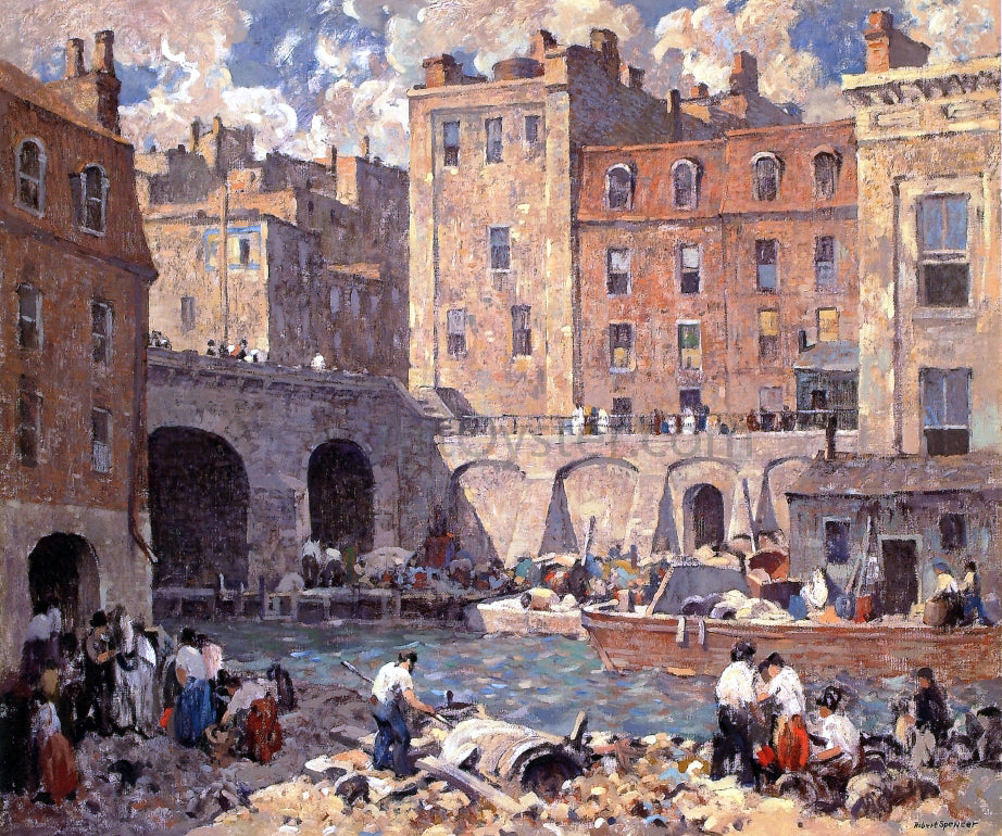 Robert Spencer The Crowding City - Hand Painted Oil Painting