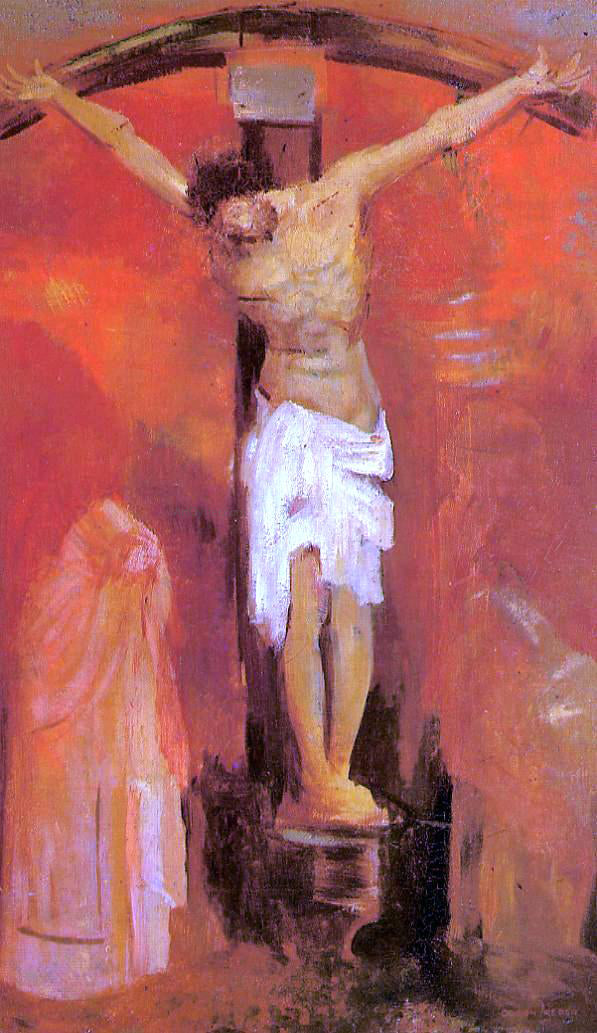  Odilon Redon The Crucifixion - Hand Painted Oil Painting