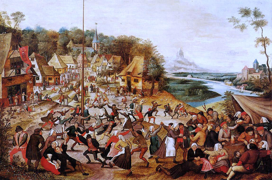 The Younger Pieter Bruegel The Dance around the May Pole - Hand Painted Oil Painting
