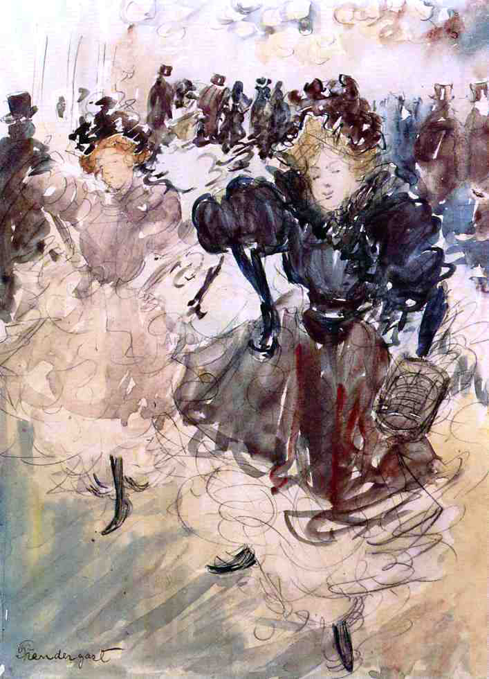 Maurice Prendergast The Dancers - Hand Painted Oil Painting