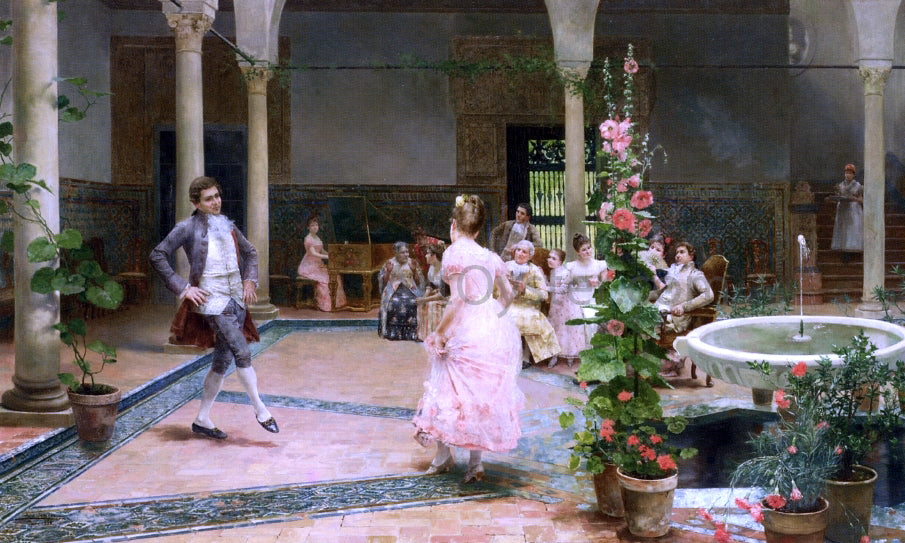 Jose Jimenez Y Aranda The Dancing Lesson - Hand Painted Oil Painting