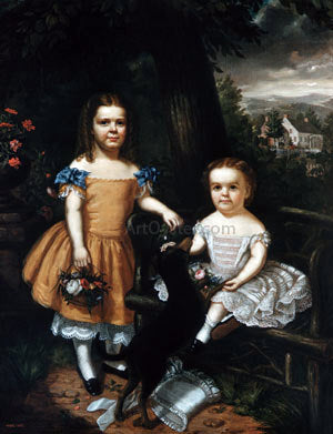 Theodore E Pine The Daughters of Daniel T. MacFarlan - Hand Painted Oil Painting