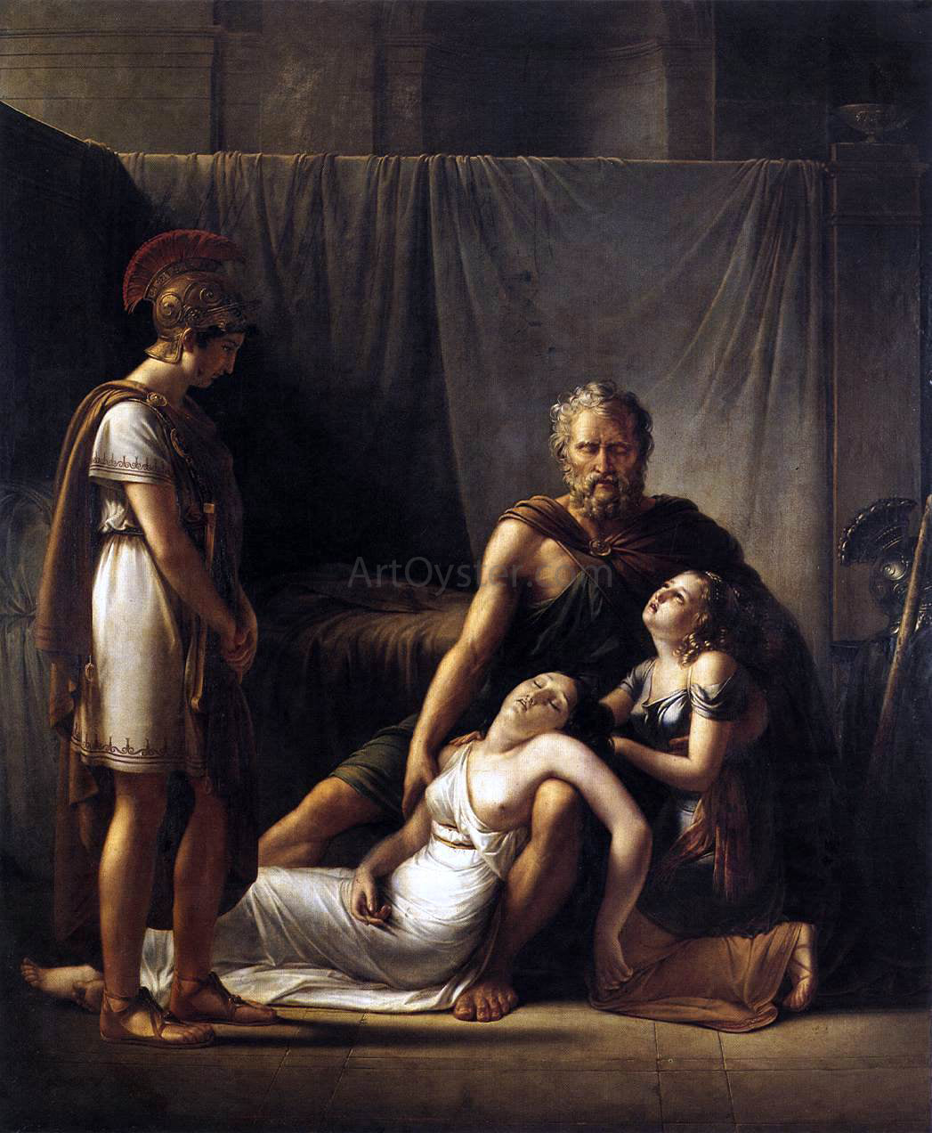 Francois-Joseph Kinsoen The Death of Belisarius' Wife - Hand Painted Oil Painting