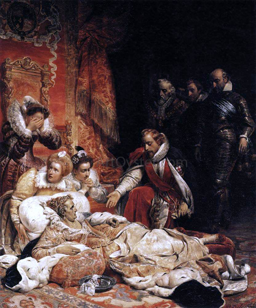 Paul Delaroche The Death of Elizabeth I, Queen of England - Hand Painted Oil Painting