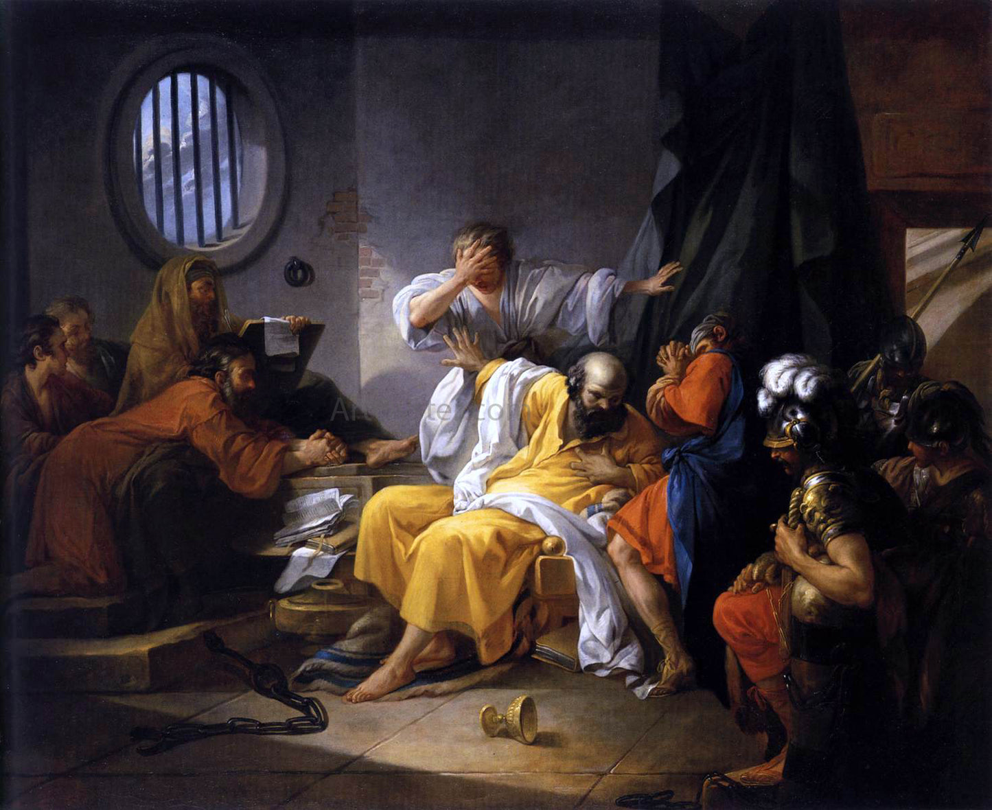 Jacques-Philip-Joseph De Saint-quentin The Death of Socrates - Hand Painted Oil Painting