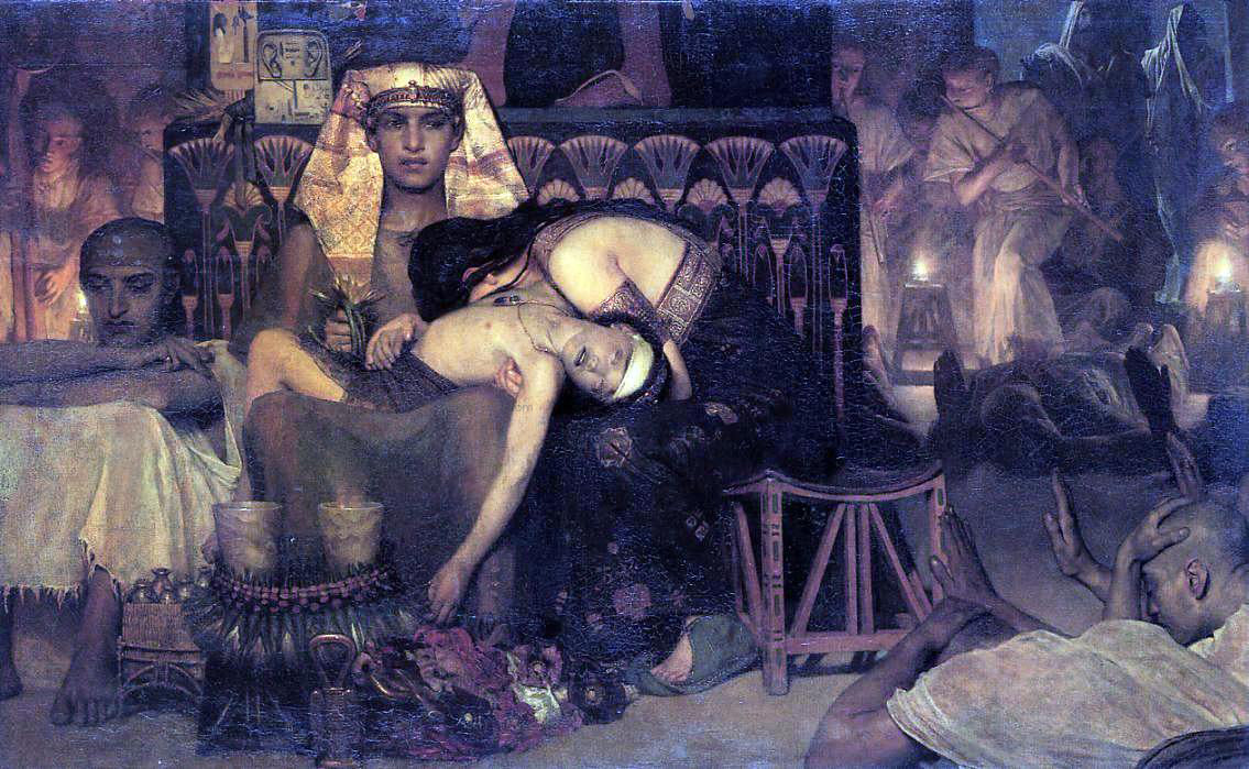 Sir Lawrence Alma-Tadema The Death of the First Born - Hand Painted Oil Painting