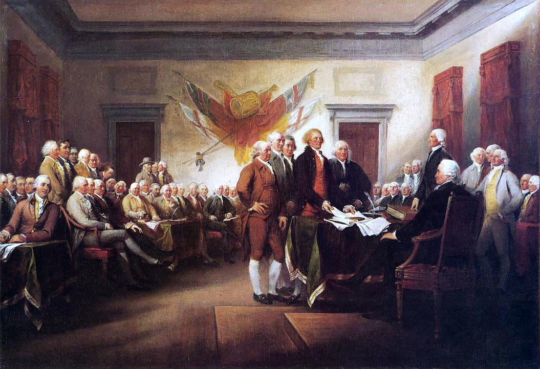 John Trumbull The Declaration of Independence, July 4, 1776 - Hand Painted Oil Painting