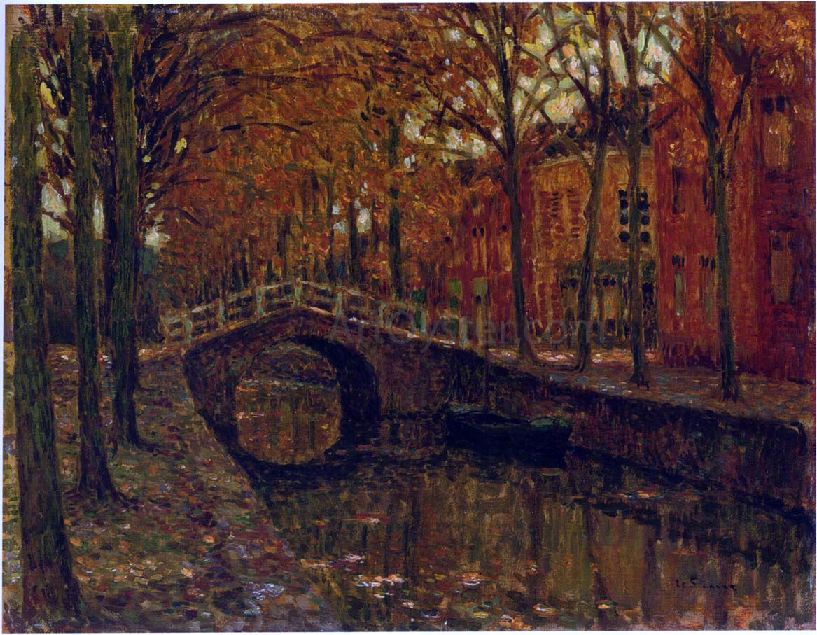 Henri Le Sidaner The Delft Canal - Hand Painted Oil Painting