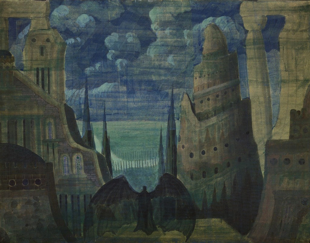 Mikalojus Ciurlionis The Demon - Hand Painted Oil Painting