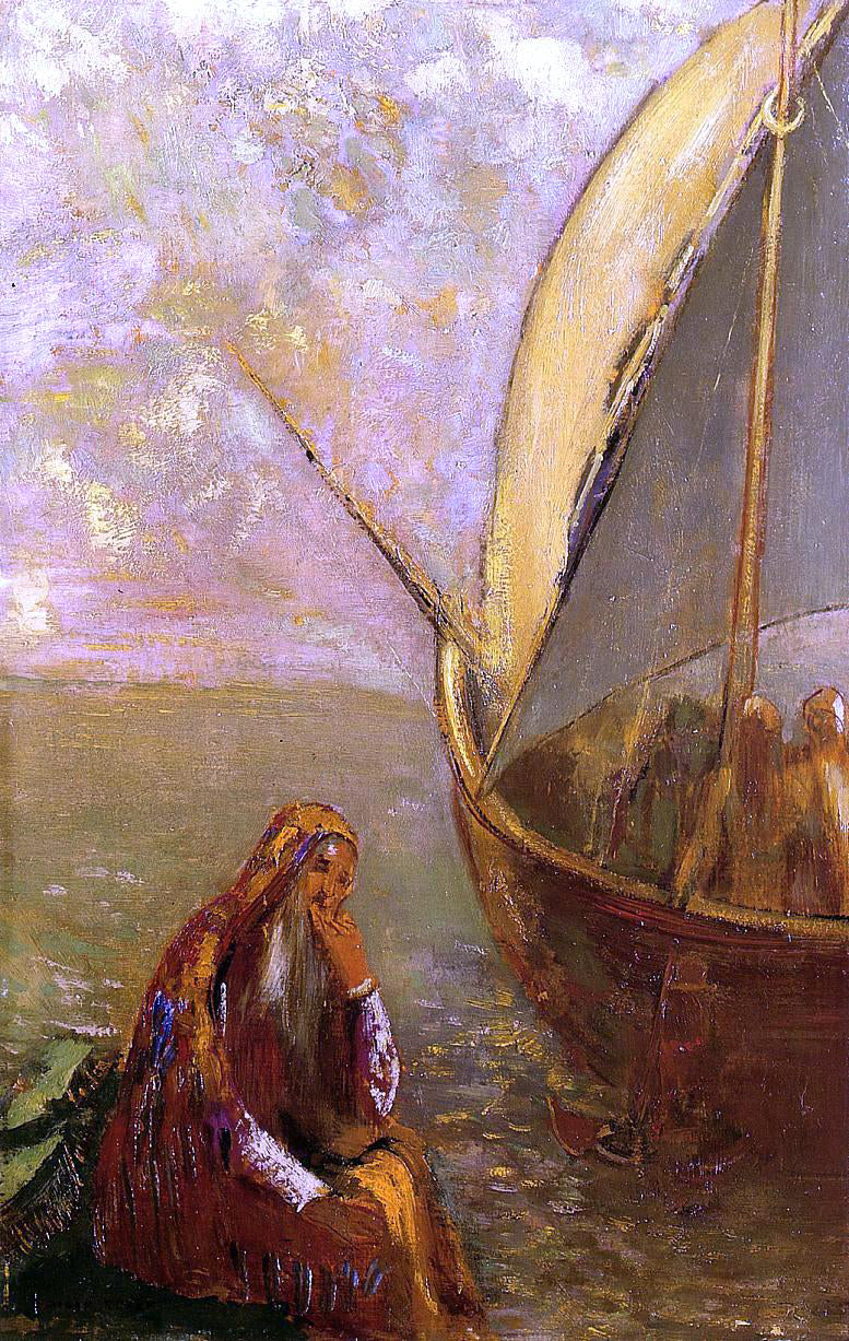 Odilon Redon The Departure - Hand Painted Oil Painting